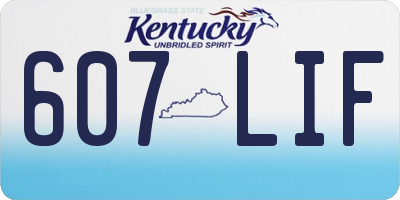 KY license plate 607LIF