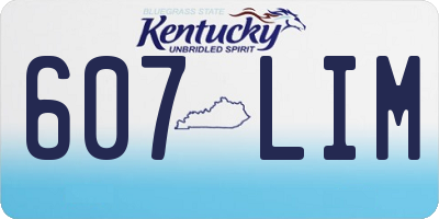 KY license plate 607LIM