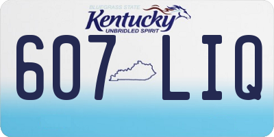 KY license plate 607LIQ