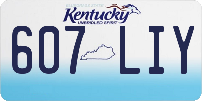 KY license plate 607LIY