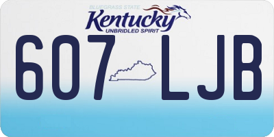 KY license plate 607LJB