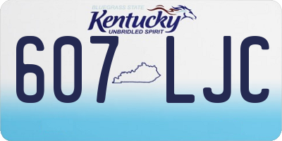 KY license plate 607LJC