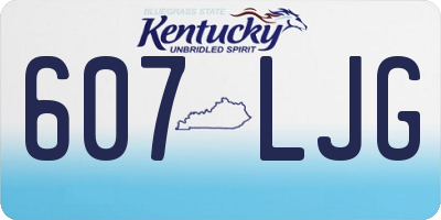 KY license plate 607LJG