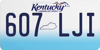 KY license plate 607LJI