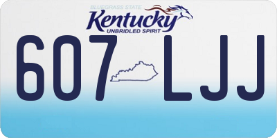 KY license plate 607LJJ