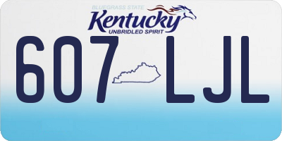 KY license plate 607LJL