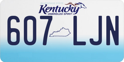 KY license plate 607LJN