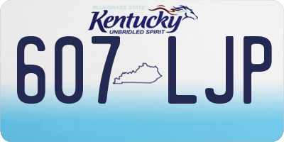KY license plate 607LJP
