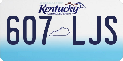 KY license plate 607LJS
