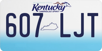 KY license plate 607LJT