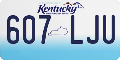 KY license plate 607LJU