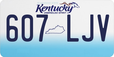 KY license plate 607LJV