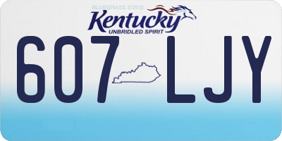 KY license plate 607LJY