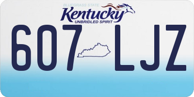 KY license plate 607LJZ