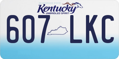 KY license plate 607LKC