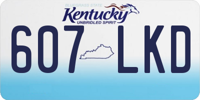KY license plate 607LKD