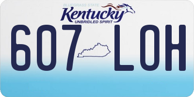 KY license plate 607LOH