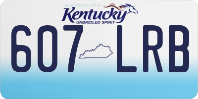 KY license plate 607LRB