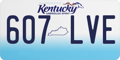KY license plate 607LVE