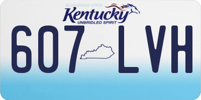 KY license plate 607LVH