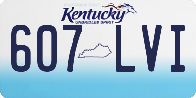 KY license plate 607LVI