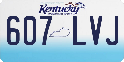 KY license plate 607LVJ