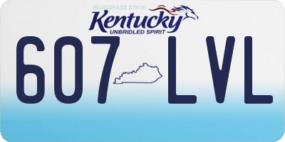KY license plate 607LVL