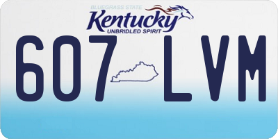 KY license plate 607LVM