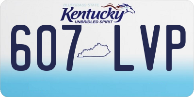 KY license plate 607LVP