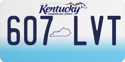 KY license plate 607LVT