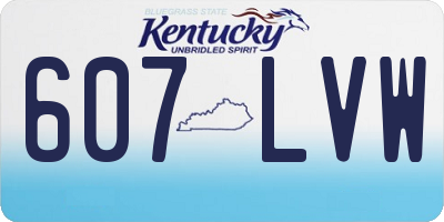 KY license plate 607LVW