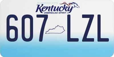 KY license plate 607LZL