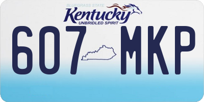 KY license plate 607MKP