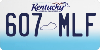 KY license plate 607MLF