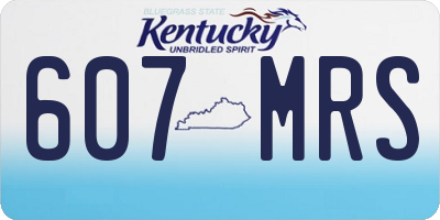 KY license plate 607MRS
