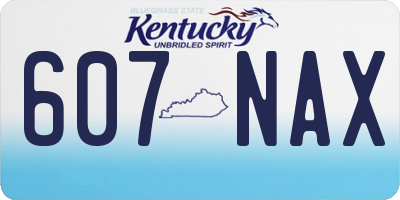 KY license plate 607NAX