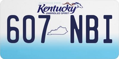 KY license plate 607NBI