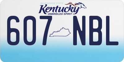 KY license plate 607NBL