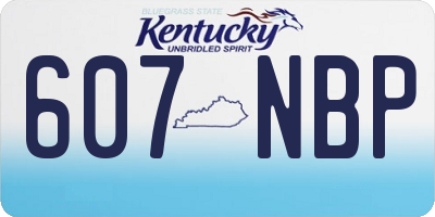 KY license plate 607NBP