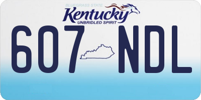 KY license plate 607NDL
