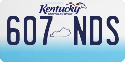 KY license plate 607NDS