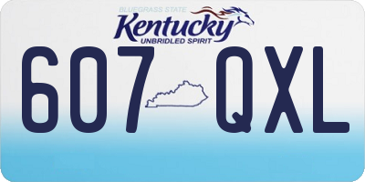 KY license plate 607QXL