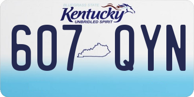 KY license plate 607QYN