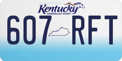 KY license plate 607RFT