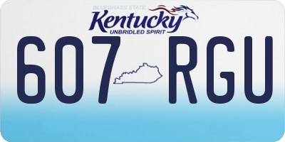 KY license plate 607RGU
