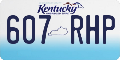 KY license plate 607RHP