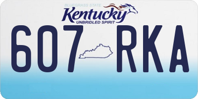 KY license plate 607RKA