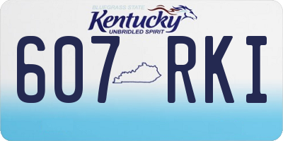 KY license plate 607RKI