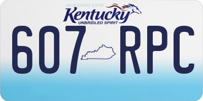 KY license plate 607RPC