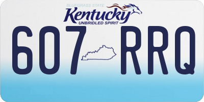 KY license plate 607RRQ